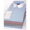 Mens Button Down Collar Blue Stripes Dress Shirts